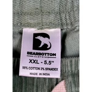 Bearbottom Clothing XXL Corduroy Shorts Green Elastic‎ Waist Drawstring
